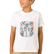 Cute Medical Hero Kids' T-Shirt – Wings & Syringe 