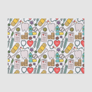 Cute Medical Nurse, Doctor, Healthcare Themed Tissue Paper