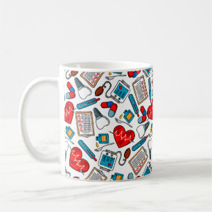 Cute Medical Nurse Doctor Theme Mixed Pattern Coffee Mug