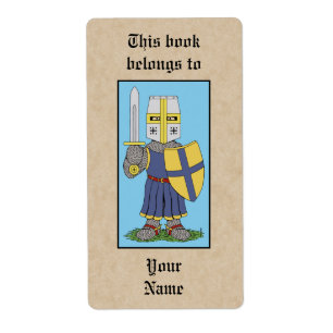 Cute Medieval Knight Bookplate