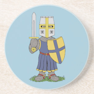 Cute Medieval Knight Coaster