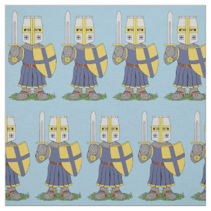 Cute Medieval Knight Fabric