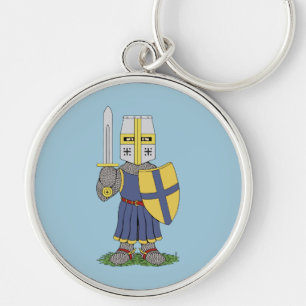Cute Medieval Knight Keychain