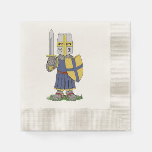 Cute Medieval Knight Napkin