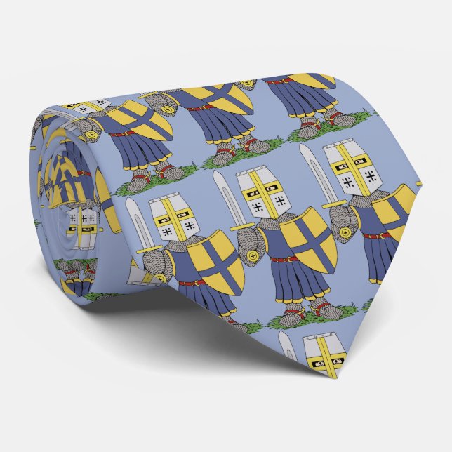 Cute Medieval Knight Tie (Rolled)