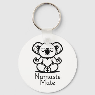 Cute Meditating Aussie Koala Bear In Yoga Pose, Na Keychain