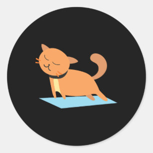 Cute Meditating Cats For Cool Men And Women Classic Round Sticker