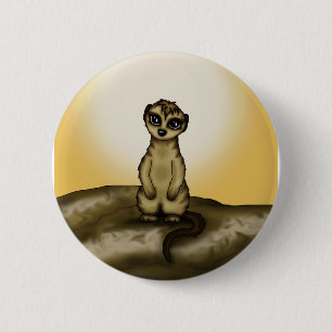 cute Meerkat 2 Inch Round Button