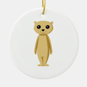 Cute Meerkat. Ceramic Ornament