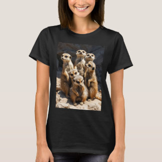Cute Meerkat Family Wildlife Women's T-Shirt