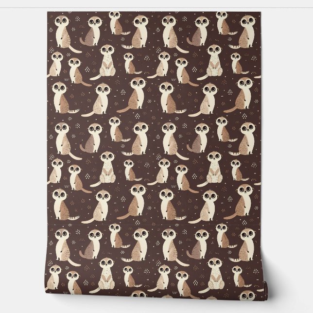 Cute Meerkat Pattern Wallpaper (Unrolling)