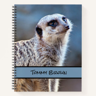 Cute Meerkat Posing Photograph Personalized Notebook