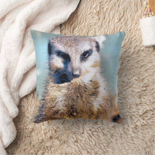 CUTE MEERKAT THROW PILLOW