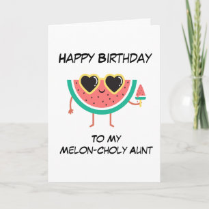 Cute Melon Puns drôles de cartes d'anniversaire de