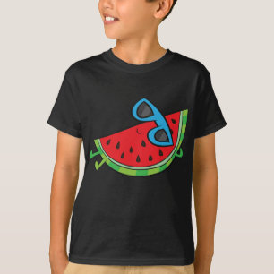 Cute Melon Summer Fruit Sunglasses On Watermelon T-Shirt