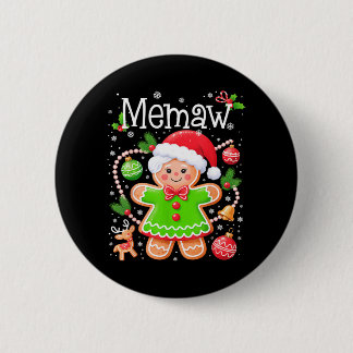 Cute Memaw Gingerbread Family Matching Christmas 2 Inch Round Button