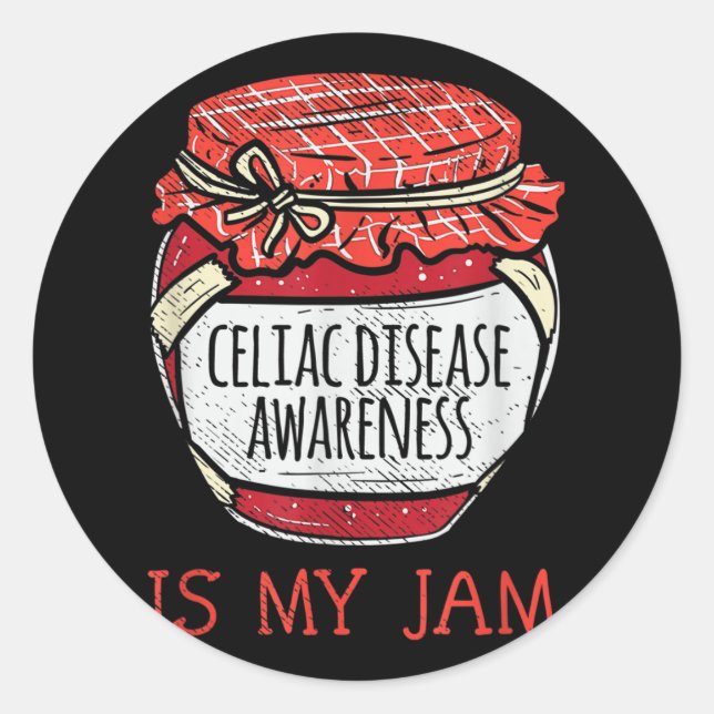 Cute Meme Celiac Disease Support Awareness  Classic Round Sticker (Front)