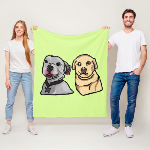 Cute Meme Dogs Fleece Blanket