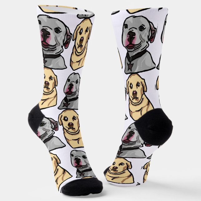 Cute Meme Dogs Socks (Angled)