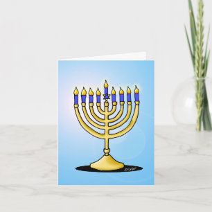 Cute Menorah Hanukkah Card