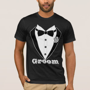 Cute Men's Suit Tuxedo Groom Personalized T-Shirt