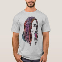 Cute men's T-shirt with a picture