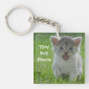 Cute Meow Kitten Tiny but Fierce Keychain