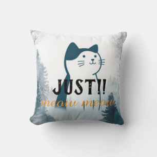 Cute “Meow Meow” Cat Pillow