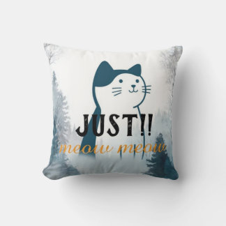 Cute “Meow Meow” Cat Pillow