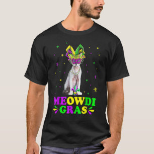 Cute Meowdi Gras Devon Rex Cat Carnival Mask Mardi T-Shirt