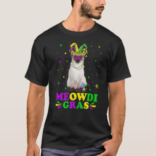 Cute Meowdi Gras Siamese Cat Carnival Mask Mardi G T-Shirt