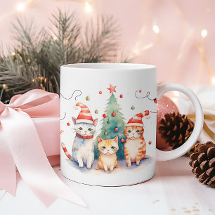 Cute Meowy Christmas Cats Coffee Mug