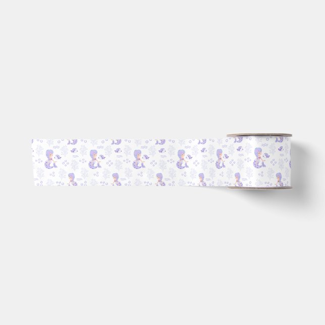 Cute Mermaid Adventure Satin Ribbon (Front)