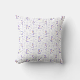 Cute Mermaid Adventure Throw Pillow