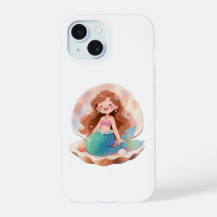Cute Mermaid Aesthetic Sticker Pastel Ocean Girl iPhone 15 Case