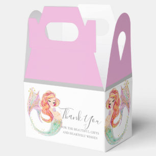CUTE MERMAID BABY SHOWER FAVOR BOX