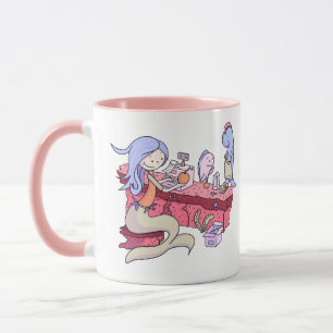 Cute Mermaid Cashier Personalized Mug