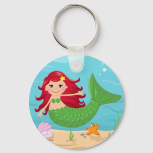 Cute mermaid keychain