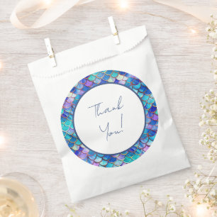 Cute Mermaid Little Girls Birthday Party Thank You Favour Bag