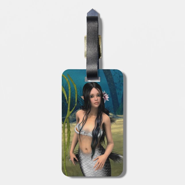 Cute Mermaid Luggage Tag (Back Vertical)