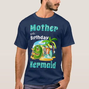 Cute Mermaid Mother Of The 9th Birthday T-Shirt