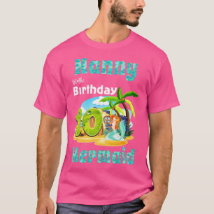 Cute Mermaid Nanny Of The 10th Birthday T-Shirt