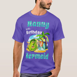Cute Mermaid Nanny Of The 8th Birthday T-Shirt