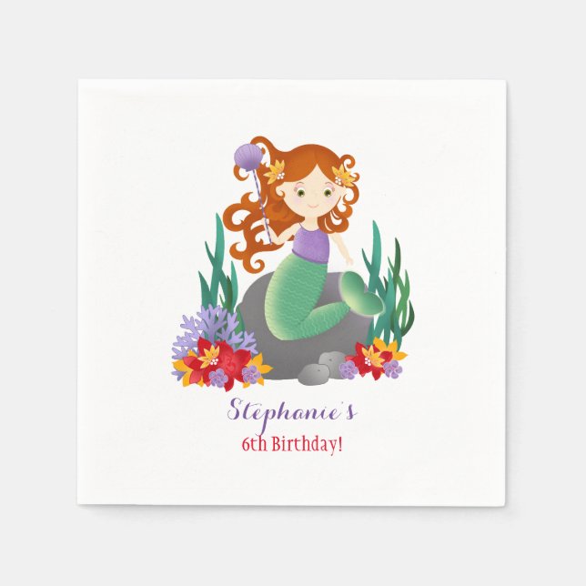 Cute Mermaid Napkin (Front)