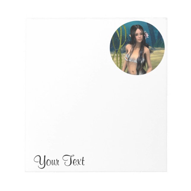 Cute Mermaid Notepad (Front)