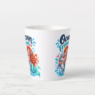 Cute Mermaid Ocean Friends Dolphin Coffee Mug
