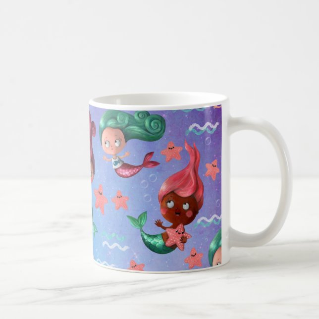 Cute Mermaid Pattern Coffee Mug (Right)