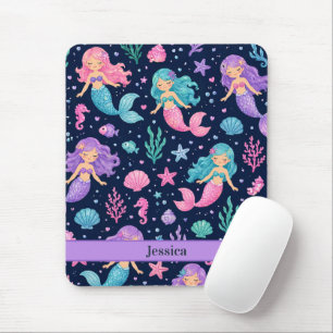Cute Mermaid Pattern Mouse Pad