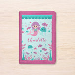 Cute Mermaid Personalized Girl Trifold Wallet<br><div class="desc">A cute mermaid personalized kids wallet for a little girl.</div>