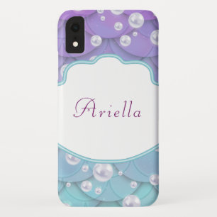 Cute Mermaid Personalized glitter iPhone XR Case